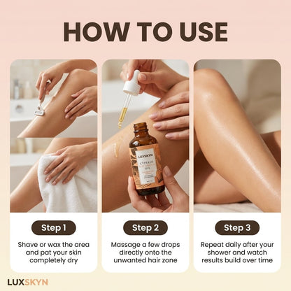 LuxSkyn Natural Hair Reduction Oil